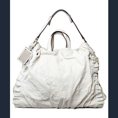 Dolce & Gabbana Miss Rouche Hobo in Wit Leder