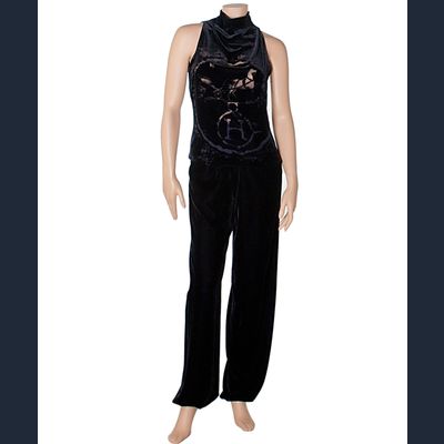 Hermes Black Velvet Pant Suit