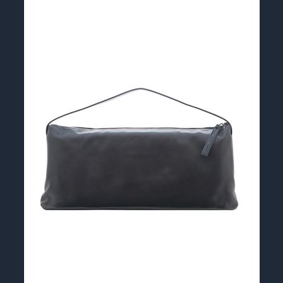 Gianfranco Ferre Black Leather East West Handbag