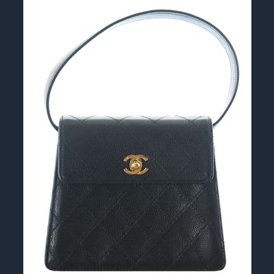 Chanel Black Caviar Quilted Leather Handbag