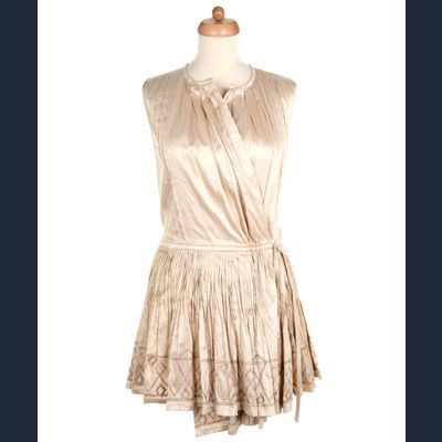 SS 2006 Dries Van Noten Runway Ivory Silk Wrap Top