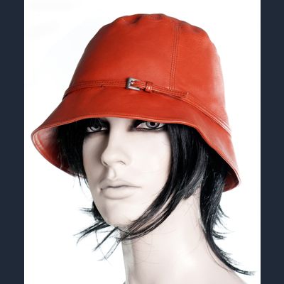 Prada Roestbruim Lederen Hoed