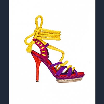 Christian Dior Espadrille-stijl Platform Sandalen