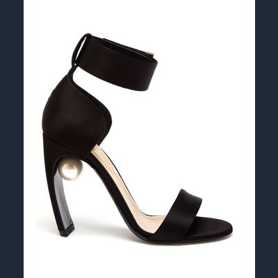 Nicholas Kirkwood Black Maeve Pearl Strap Sandal