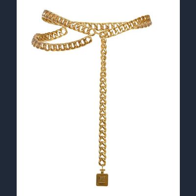 Chanel Perfume Bottle Charm Necklace/Belt