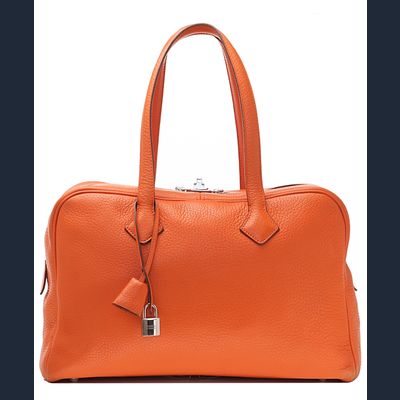 Hermès Victoria II 35 Tote Bag PHW