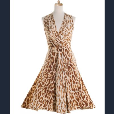 Christian Dior Leopard Print Silk Dress