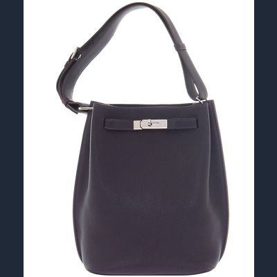 Hermès Purple Togo Leather So Kelly 22 Bag