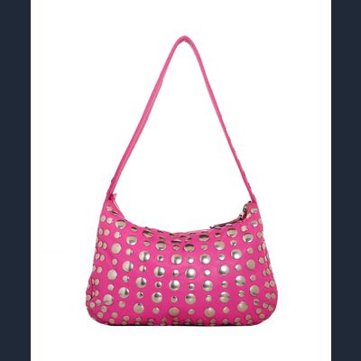 Marni Pink Studded Hobo Bag