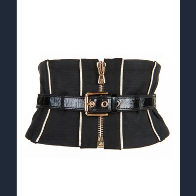 Dolce & Gabbana Tie-Up Detail Corset Black Belt