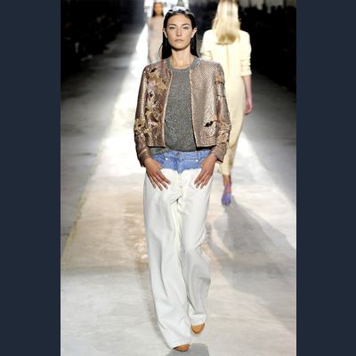 SS 2011 Dries van Noten Runway Wide Leg Denim Pants