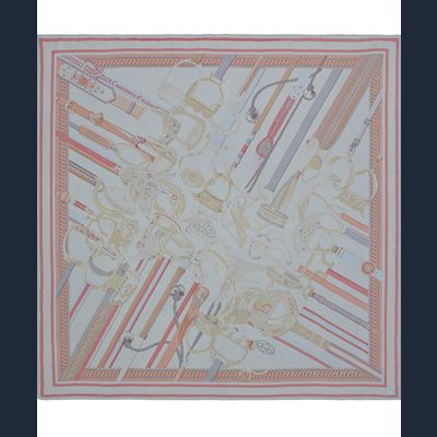 Hermès 'Concours d'Etriers' Giant Dip Dye Silk Twill Scarf