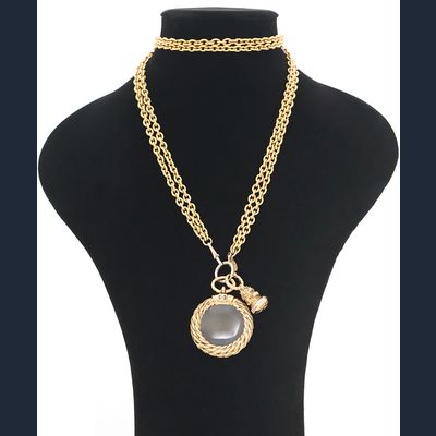 Chanel Magnifying Glass Loupe Pendant Necklace