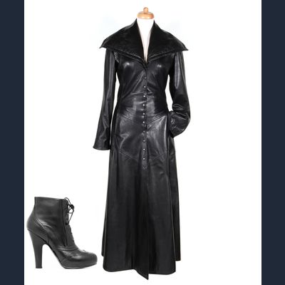 Black Leather Maxi Coat