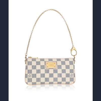 Louis Vuitton Azur Damier Canvas 'Pochette Milla' MM Handtas