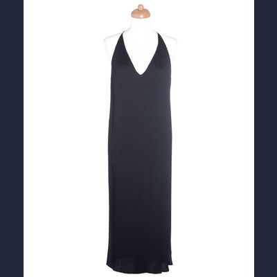 The Row Black Pleated Dress