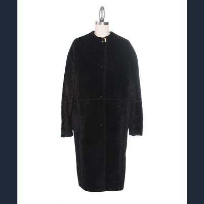 Lanvin Zwarte Pelsen Jas