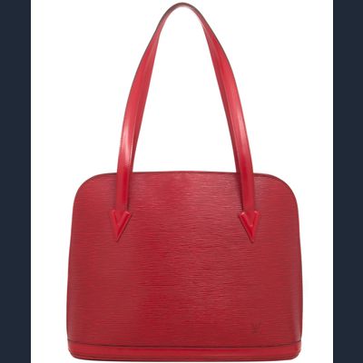 Louis Vuitton Lussac Schoudertas in Rood Epi Leder