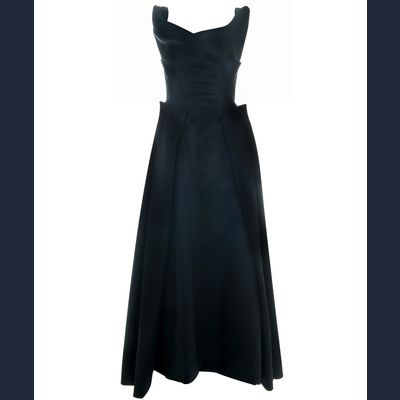 Vivienne Westwood Speciale Zwarte Zijden Jurk - Goud Label