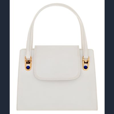Vintage Gucci White Lapis Top Handle Bag