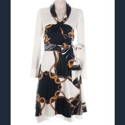 Louis Vuitton Scarf Print Flare Dress