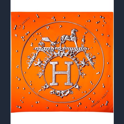 Hermès Carré 90 'Vif Argent'