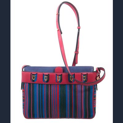 Delvaux Multicolor Toile De Cuir Shoulder Bag