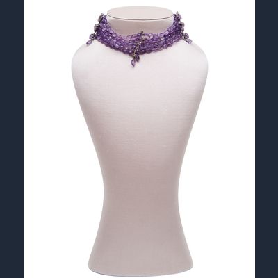 Siman Tu Five Strand Amethyst Choker