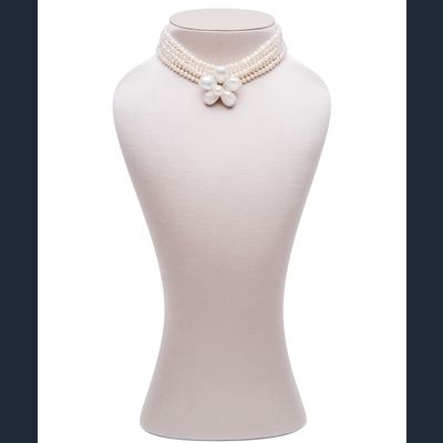 Siman Tu Five Strand Freshwater Pearl Choker