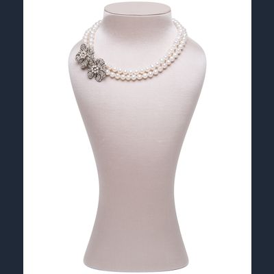 Siman Tu Two Strand Freshwater Pearl Necklace