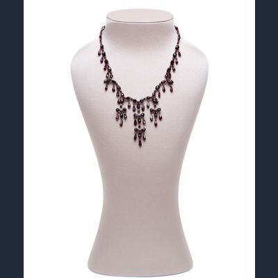 Siman Tu Cascading Garnet Necklace