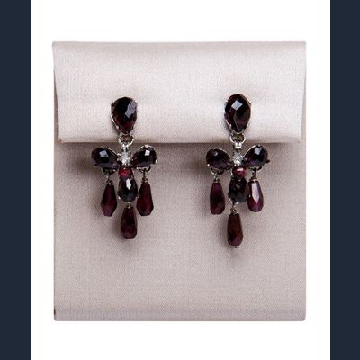 Siman Tu Garnet Drop Earrings