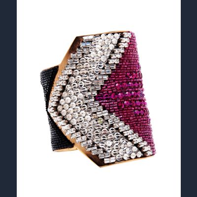 Vintage Lesage Embroidered Cuff Bracelet