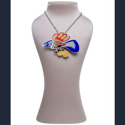Corneille Enamel Bird Brooch/Necklace