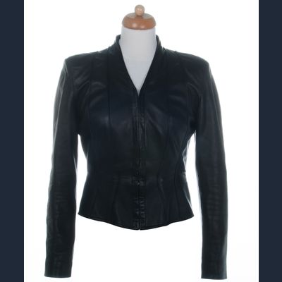 Chanel Black Paneled Leather Jacket