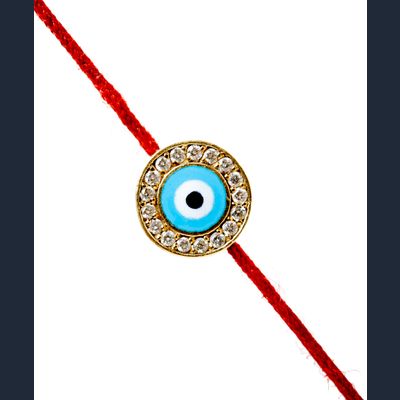 Aaron Basha Evil Eye with Diamonds on a Red Cord