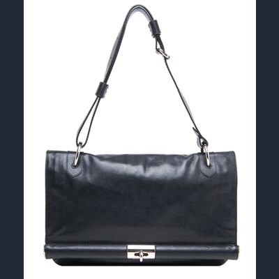 Dries Van Noten Black Leather Shoulder Bag