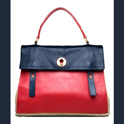 Yves Saint Laurent Tricolor Muse Two Satchel