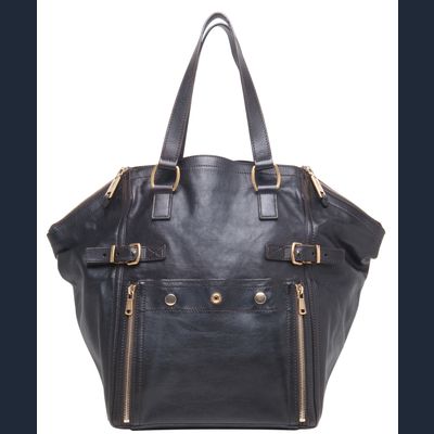 Yves Saint Laurent Donkerbruin Medium 'Downtown' Tote