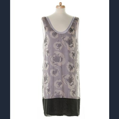 Dries van Noten Silk Sheer Overlay Dress