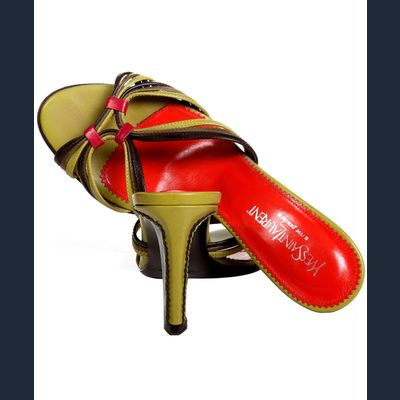 Yves Saint Laurent Rive Gauche 'Daria 80' Slide Sandals