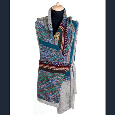 FW 2008 Dries Van Noten Runway Knit Wrap Vest