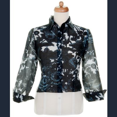 SS 2008 Dries Van Noten Abstract Print Blouse