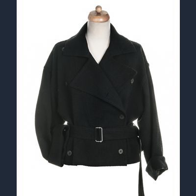 SS 2014 Dries Van Noten Runway Zwart Jasje met Riem