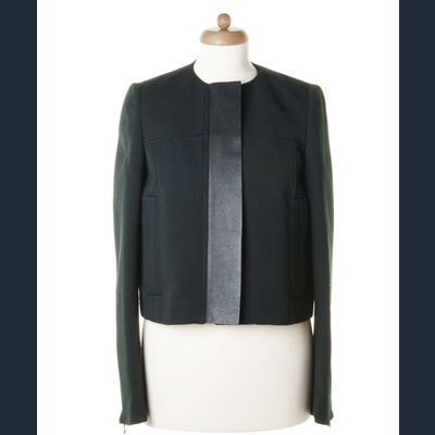 Proenza Schouler Black Leather Trim Jacket