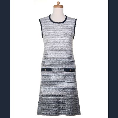Chanel Sleeveless Knit Sweater Dress 12P