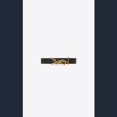 Saint Laurent Opyum Bracelet in Black Leather