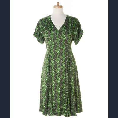 Prada Hearts Print Midi Dress