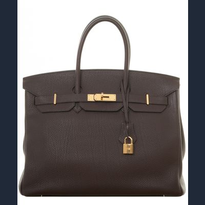 Hermès Birkin 35 Chocolat Togo GHW, 2009 M Square