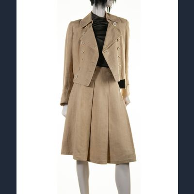 Dries van Noten Runway Fall 2005 Ready to Wear Hemp Skirt Suit